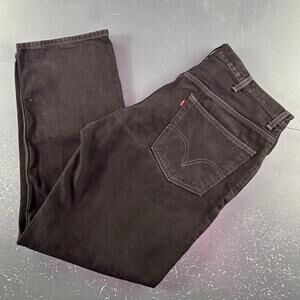 VTG Levis 505 Jeans Mens 38x32 Black Straight Fit Raw Denim Y2K EUC